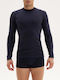 Apple Boxer 0410560 Men's Long-Sleeve Undershirt Navy Blue