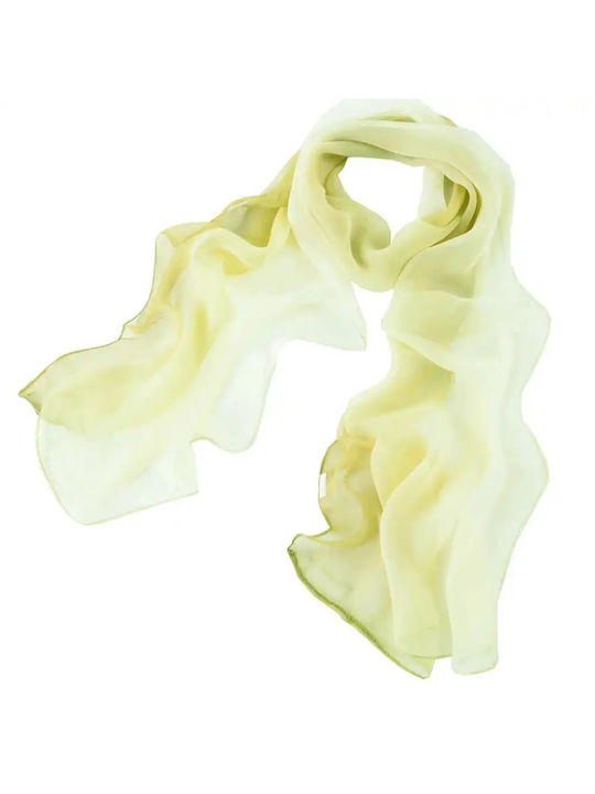 Signare Chiffon Scarf Multi White Green