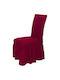 Elastic Chair Cover with Ruffle Back Cvr-ccv-burgundy
