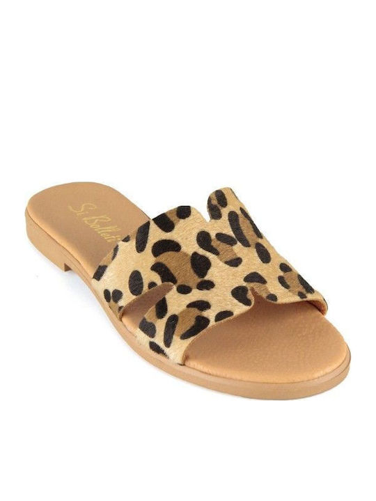 Silia D Leather Women's Flat Sandals in Brown C...