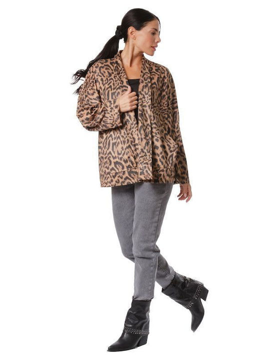 Suede Jacket Animal Print