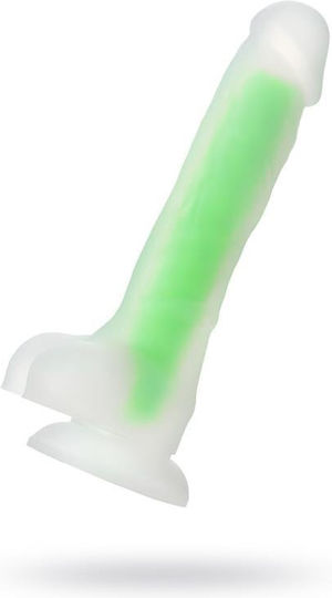 ToyFa Clark Glow Ρεαλιστικό Dildo με Όρχεις και Βεντούζα Πράσινο