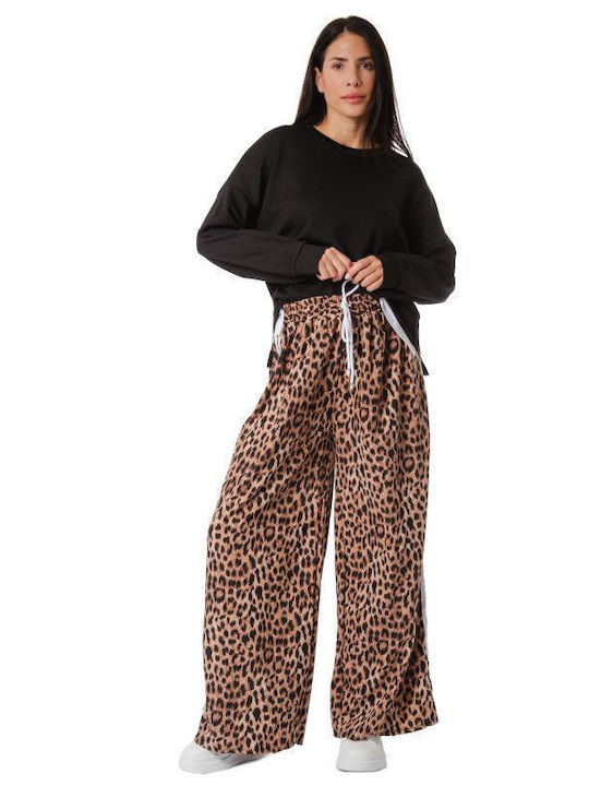 Φαρδιά Παντελόνα Ρίγες Animal Print