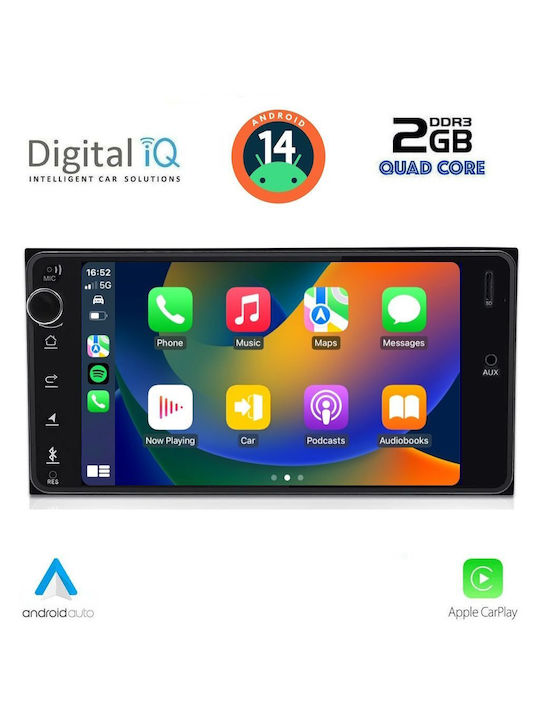 Digital IQ Car Audio System for Toyota Celica 1999-2009 (Bluetooth/USB/AUX/WiFi/GPS/Apple-Carplay/Android-Auto) with Touch Screen 7"