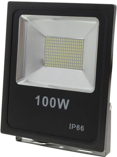 Metanor Στεγανός Προβολέας LED 100W Ψυχρό Λευκό 6000K IP65