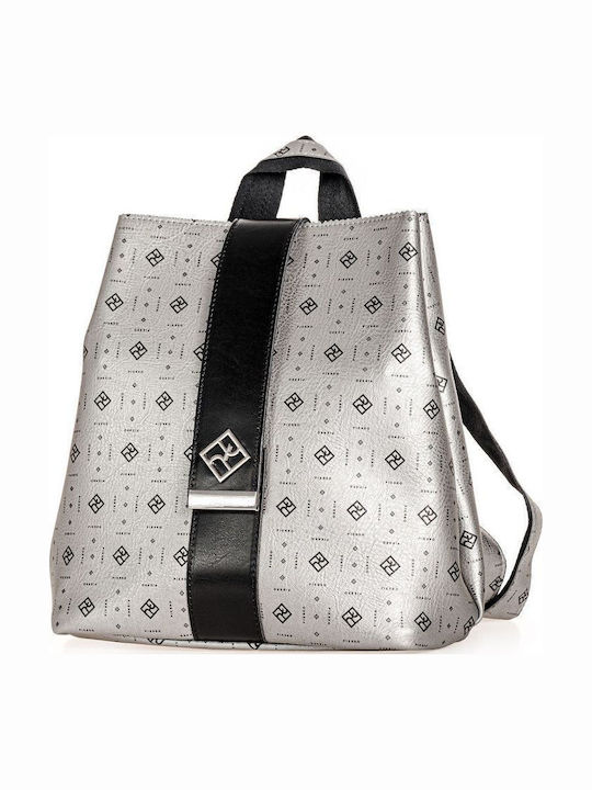Pierro Accessories Дамска Чанта Раница Сребриста