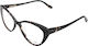 Tipi Diversi Women's Acetate Butterfly Frame Brown Tortoise TD4125 C2