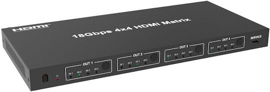 Διακόπτης Matrix Hdmi 2.0 4x4 Evoconnect Mxb44c