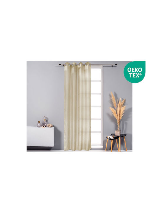 Easy Home Piano Curtain 260x140cm Ecru Eyelets