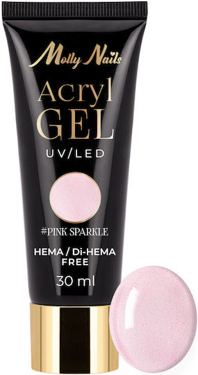 Molly Lac Gel Gel pentru Unghii Pink Sparkle 30ml