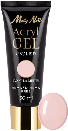 Molly Lac Гел Гел за изкуствени нокти Vanilla Muffin 30мл