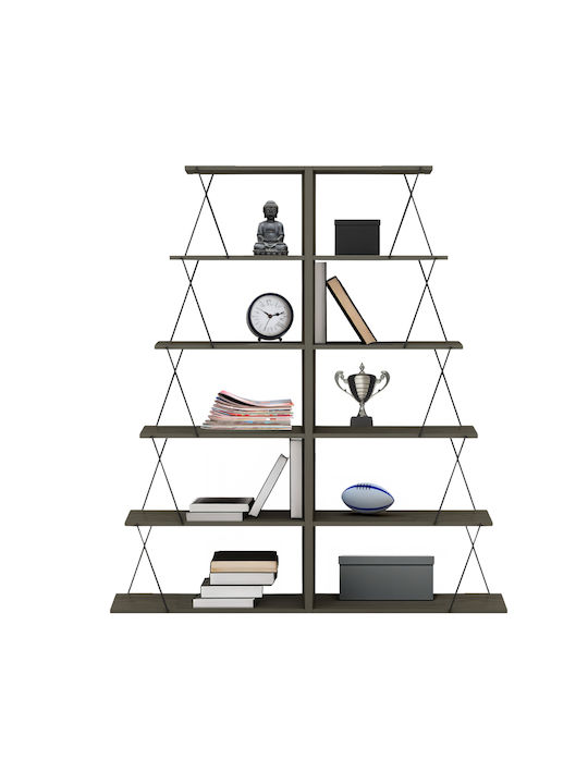 Bücherregale Stepladder-Stil Mini Olive Grau - Schwarze (2 Stück) 65x24x146cm