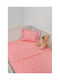 Viokarpet Комплект Бебешки Чаршафи За Количка Памучни Розов 120x170бр 3бр