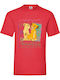 Fruit of the Loom The Lion King Simba Nala Retro No1 Μπλούζα Κόκκινη Βαμβακερή