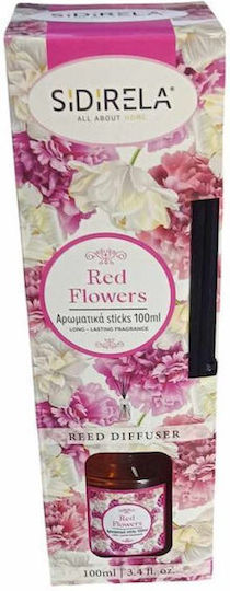 Raumduftstäbchen E-4084 Rote Blumen 100ml Sidirela