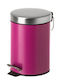 HL144 Inox Καλαθάκι Μπάνιου 5lt Ροζ