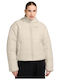 Sportswear Women's Long Puffer Jacket for Winter White