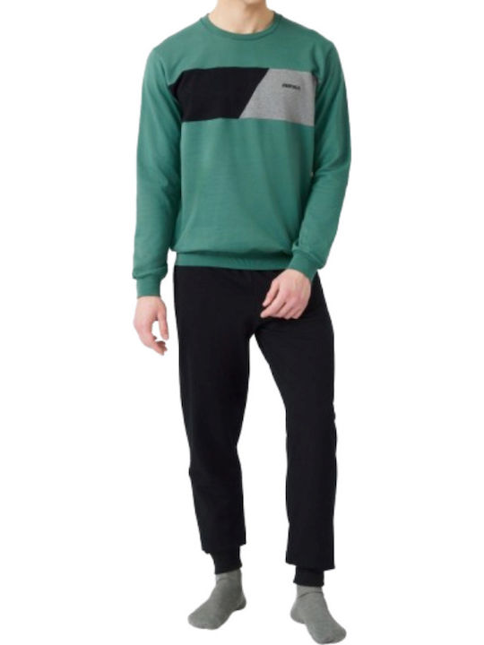 Minerva Men's Winter Pajamas Set Khaki