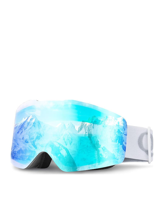 Qunature Ski & Snowboard Goggles Kids White wit...