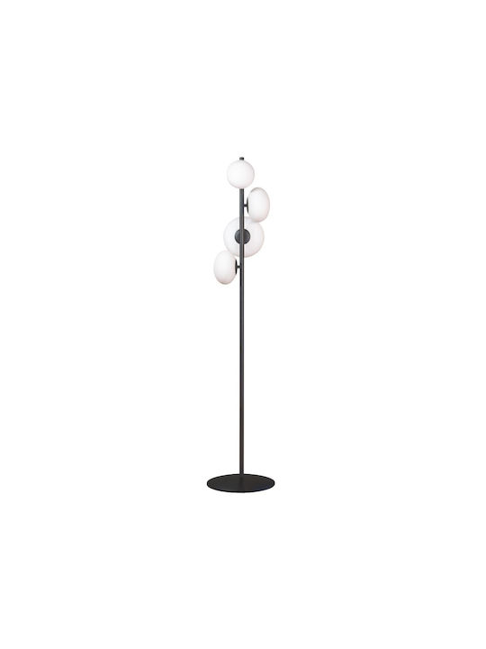 Elmark Floor Lamp H140xW30cm. with Socket for Bulb G9 Black