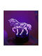 Dekorative Lampe 3D-Illusion Schwarz
