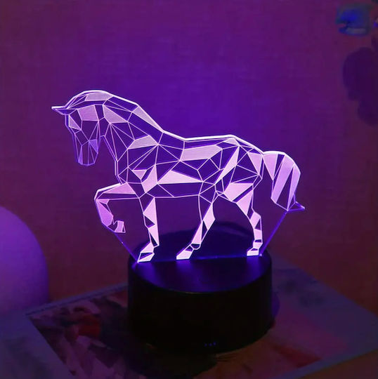 Dekorative Lampe 3D-Illusion Schwarz