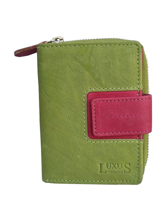 Small Leather Women's Wallet Classic with RFID Green
