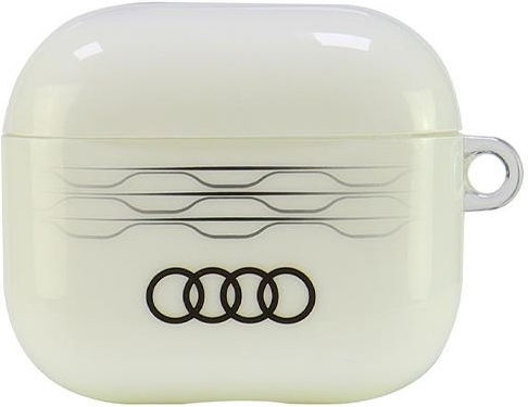 Audi Iml Geometric Pattern Husă în culoarea Alb pentru Apple AirPods 3
