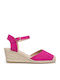 Platforme dama în Tip Espadrile Roz