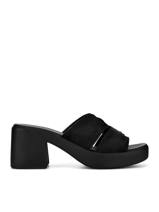 Lasocki Mule cu Gros Toc în Culoare Negru