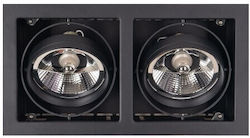 MaxLight Parallelogram Ceiling Spot with GU10 Base Black 33x17cm