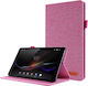Lenovo Tab M8 Οριζόντια Flip Tpu + Ύφασμα Pu Δέρμα Προστατευτική Θήκη Όνομα Clip Κάρτα Rose Red
