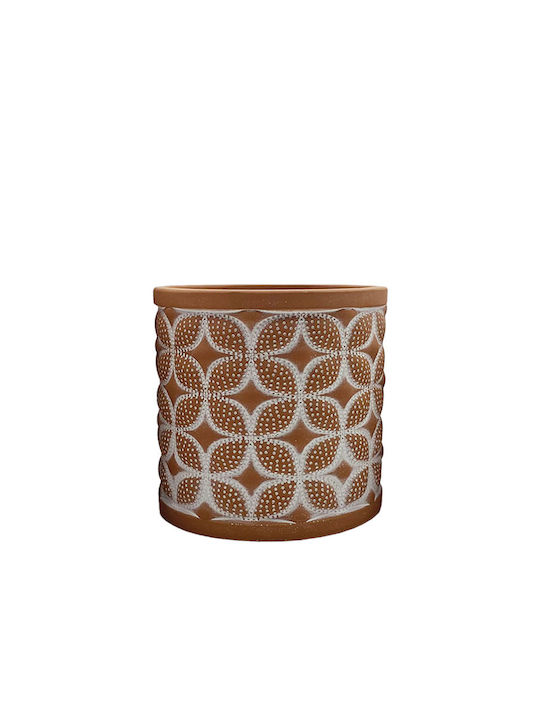 Marhome Κασπώ Τσιμεντένιο Κόκκινο 15x15x14.5εκ.