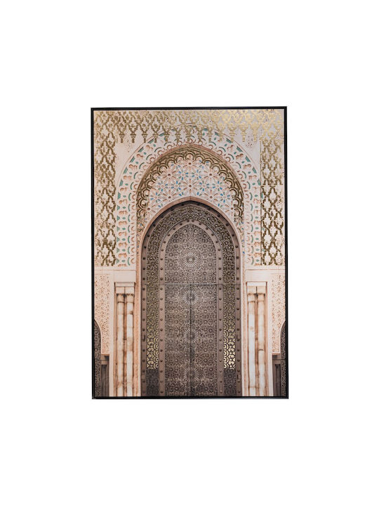 Oriental Door Oil Painting 80x120cm Black Frame...