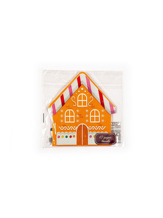Tri-Coastal Design Gingerbread House Σετ Χριστουγεννιάτικες Χαρτοπετσέτες