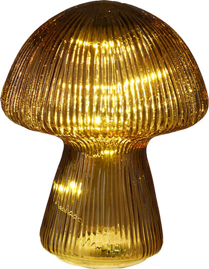 Zaros Christmas Glass Figure Mushroom Yellow
