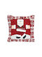 Fylliana Christmas Decorative Pillow Santa Claus Square Red 44x44cm