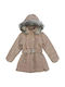 Kids' Quilted Jacket with Hood Cappuccino