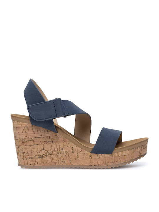 Clara Barson Women's Platform Shoes Navy Blue