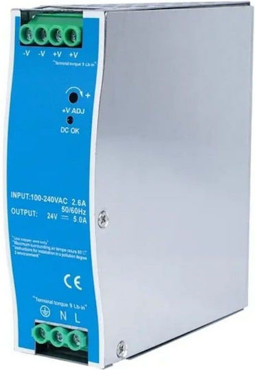 Metanor Τροφοδοτικό Ράγας με Έξοδο 12V και Ισχύ 120W 10A