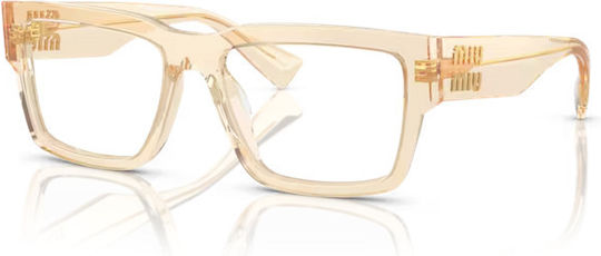 Miu Miu Damen Acetat Brillengestell Beige MU 02XV 11T1O1