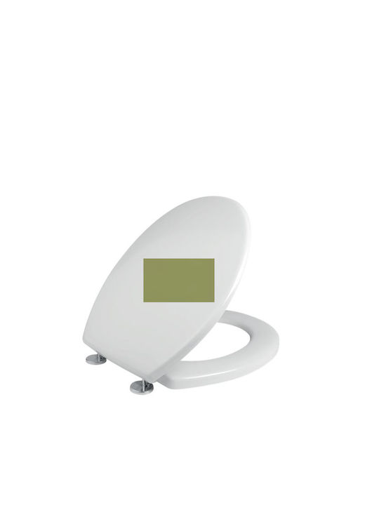 Elvit Καπάκι Λεκάνης από Βακελίτη 37x37cm Πράσινο