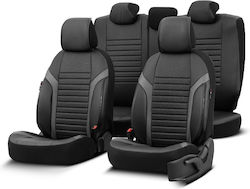 Калъфи за автомобилни седалки Otom Coral Design Универсален комплект от изкуствена кожа за предни и задни седалки 11 части Черно Сиво Crαl-106 Калъфи за автомобилни седалки Otom Coral Design Универсален комплект от изкуствена кожа за предни и задни седалки 11 части Черно Сиво Crαl-106