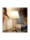 Opviq Table Lamp for Socket E27 with White Shade and Gold Base