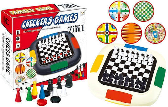 Настолна игра 7 Σε 1 Checkers Gamess (EN) Martin Toys
