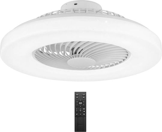 Powertech Πλαφονιέρα 55cm με Φως Λευκή