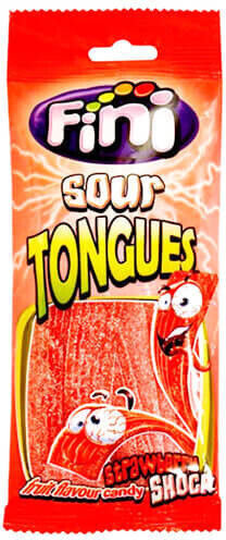 Fini Confectionery 90g Sour Tongues Strawberry