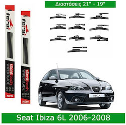 Feral 30001 Σετ Μπροστινοί Υαλοκαθαριστήρες Seat Ibiza 6l 2006-2008 Σετ Μπροστινοί 53cm 48cm 21" + 19" 2 Τεμάχια