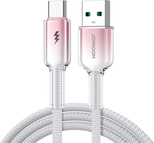 Joyroom Series Braided USB 2.0 Cable USB-C male - USB-A 30W PD Λευκό 1m