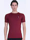 Sportliches Kurzarmbluse Bordo